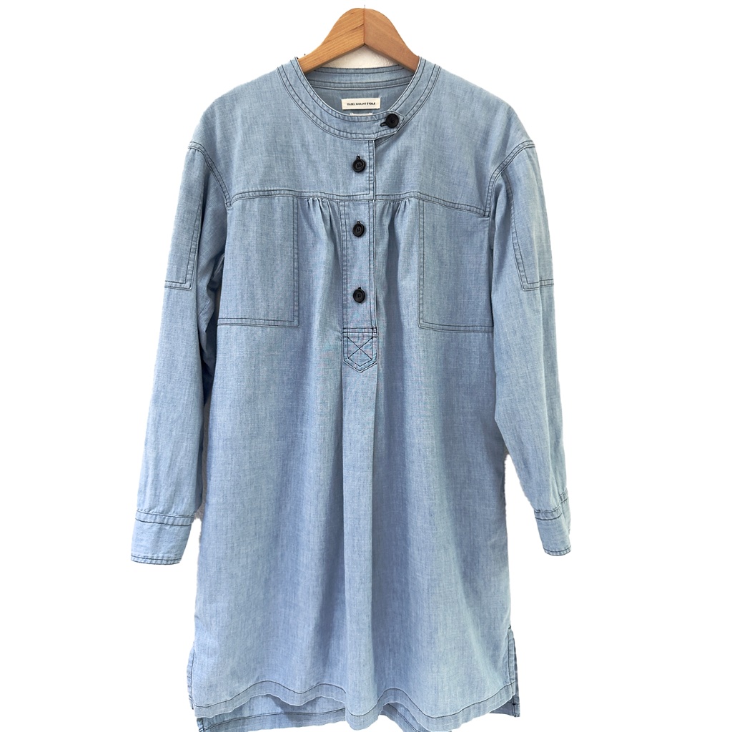 Etoile Isabel Marant - Anise Chambray Dress - Blue - Fr 36 (4)